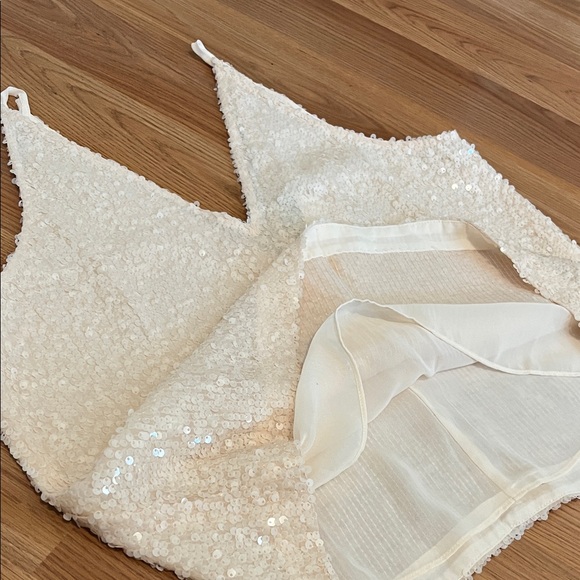 J. Crew Factory Cream Sequin Camisole - Picture 7 of 12